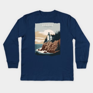 Acadia National Park Kids Long Sleeve T-Shirt